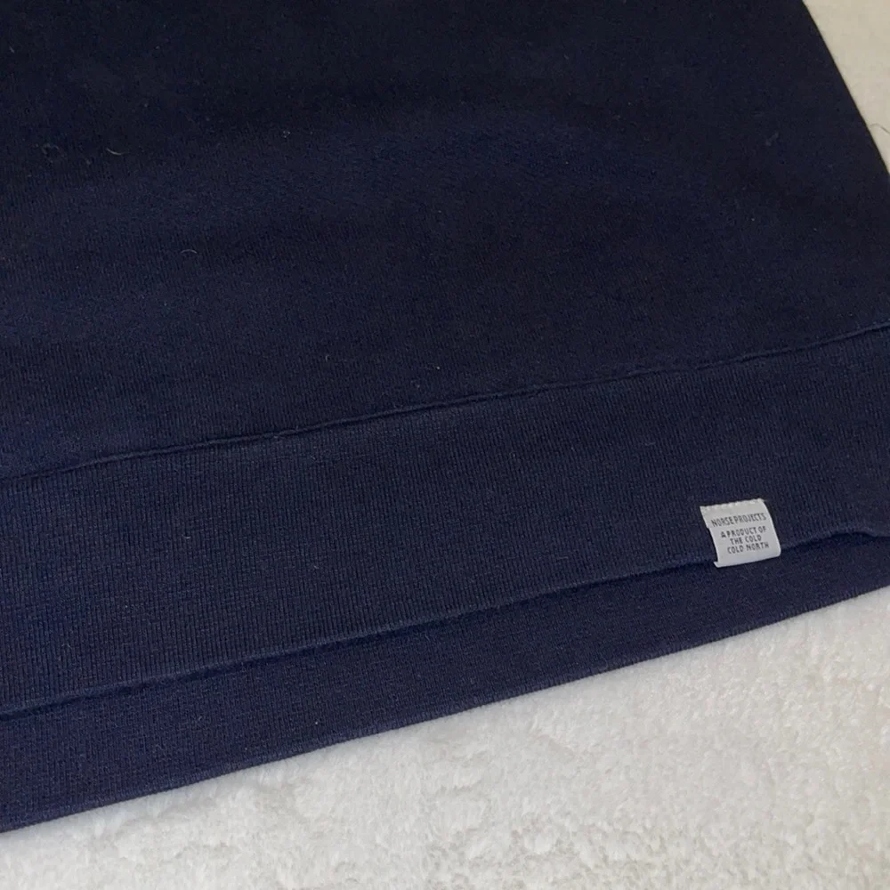 Norse Projects Navy Vagn Classic Crew Long Sleeve Cotton Sweatshirt Size M - Picture 6 of 10